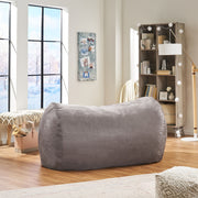 Flora - Traditional 6.5 Foot Suede Bean Bag - Charcoal - R&R Furniture Gallery (Fountain Valley, CA)