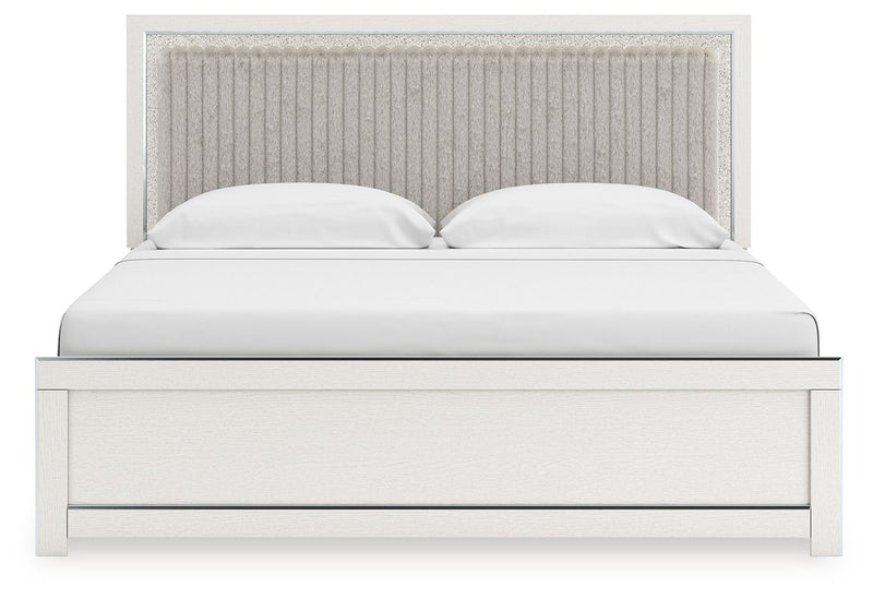 Zuraleus - Upholstered Panel Platform Bed With Roll Slats - R&R Furniture Gallery (Fountain Valley, CA)