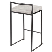 Lumi Source Fuji contemporary style stackable counter stool set with sleek design and neutral-colored seats for modern kitchens.