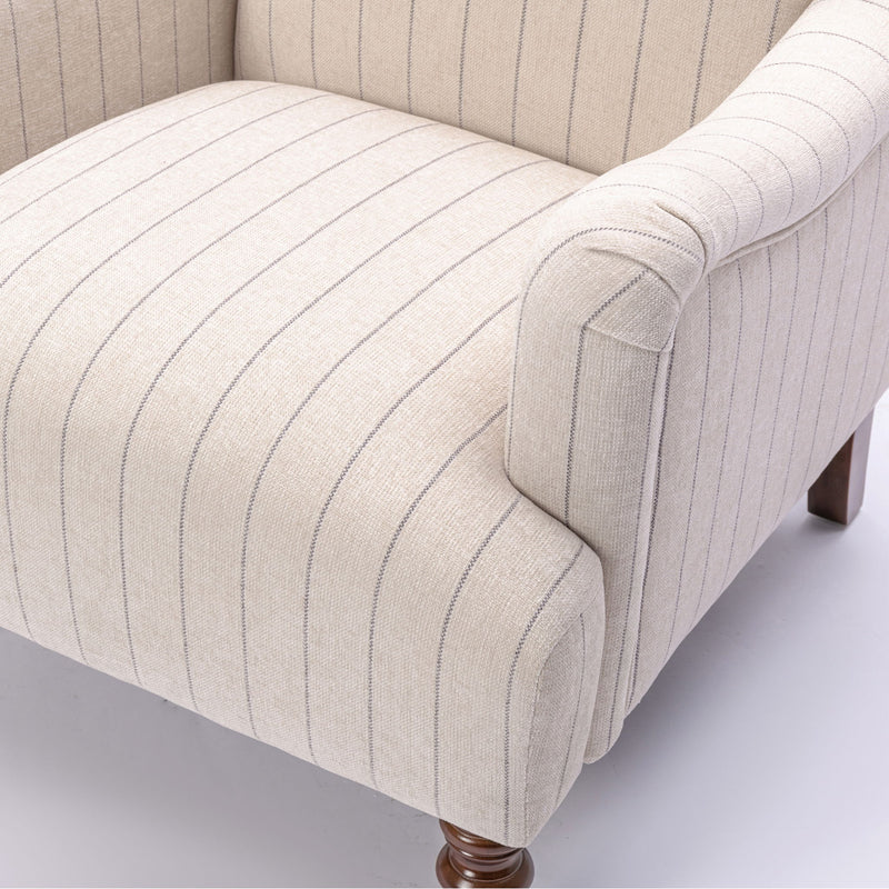 Sylvia - Striped Arm Chair - Natural - R&R Furniture Gallery (Fountain Valley, CA)