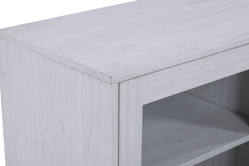 Summit - TV Stand Console With Fireplace - White Walnut Finish - R&R Furniture Gallery (Fountain Valley, CA)