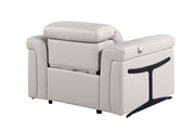 1126 - Top Grain Power Reclining Italian Leather Living Room Set - R&R Furniture Gallery (Fountain Valley, CA)