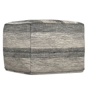 Simpli-Home square upholstered clay-colored accent pouf, soft fabric, and cushioned seating for living room decor.
