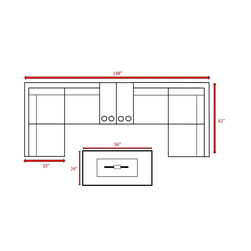 Outdoor Elegance Conversation Set With Fire Pit - R&R Furniture Gallery (Fountain Valley, CA)