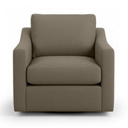 Classic Home Aspen swivel chair with cushioned seat and wooden base, showcasing a modern, comfortable design.