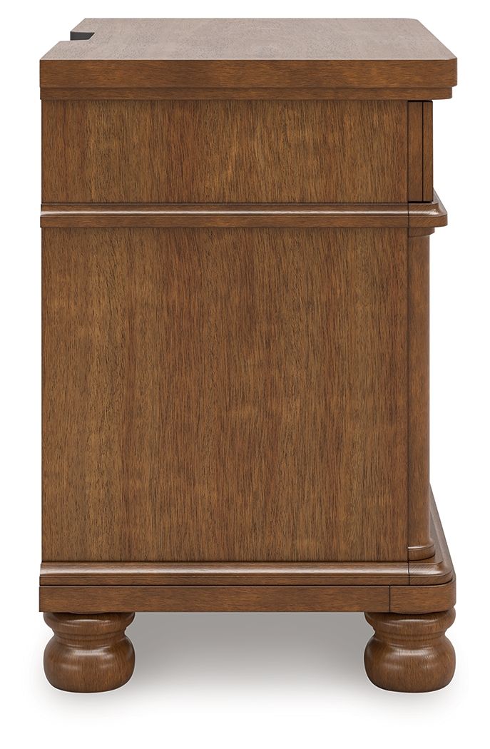 Rowlenstown - Three Drawer Night Stand - R&R Furniture Gallery (Fountain Valley, CA)