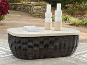 Kimora - Rectangular Cocktail Table - Beige / Dark Brown - R&R Furniture Gallery (Fountain Valley, CA)