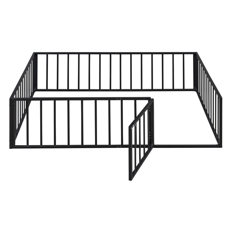 Metal Floor Bed Frame With Fence And Door - R&R Furniture Gallery (Fountain Valley, CA)