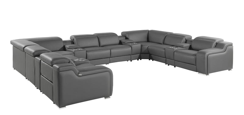 1116 - 12-Piece U-Shaped Sectional Sofa In With 4 Power Recliners & Power Headrests