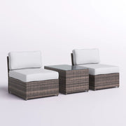 Modern Wicker Outdoor Seating Set With Cushions - R&R Furniture Gallery (Fountain Valley, CA)