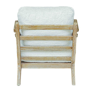 Laid - Back Sheepskin Accent Chair - White