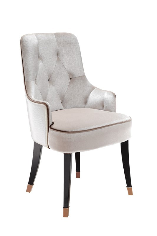Larissa Modern Cream Dining Chair — view 5