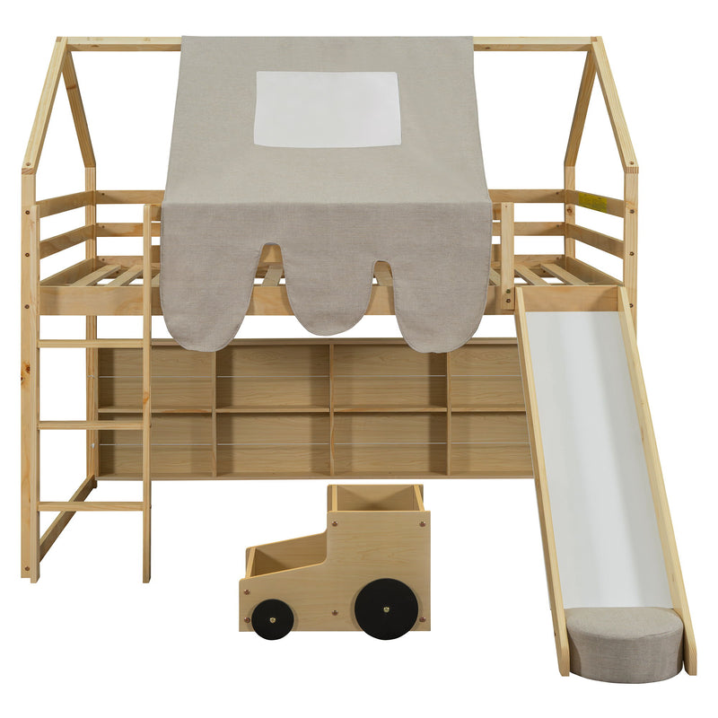 Loft Bed With House Shaped Frame And Tent - R&R Furniture Gallery (Fountain Valley, CA)