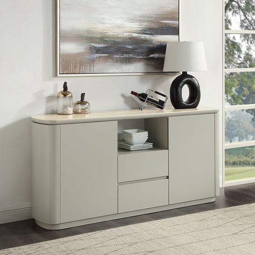Ingram - Server - Ceramic Top & Light Gray - R&R Furniture Gallery (Fountain Valley, CA)