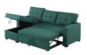 Upholstered Pull Out Sectional Sofa With Chaise - R&R Furniture Gallery (Fountain Valley, CA)