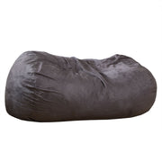 Flora - Traditional 6.5 Foot Suede Bean Bag - Charcoal - R&R Furniture Gallery (Fountain Valley, CA)