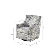 Swivel Glider Chair With Upholstery And Metal Base - Multicolor - R&R Furniture Gallery (Fountain Valley, CA)