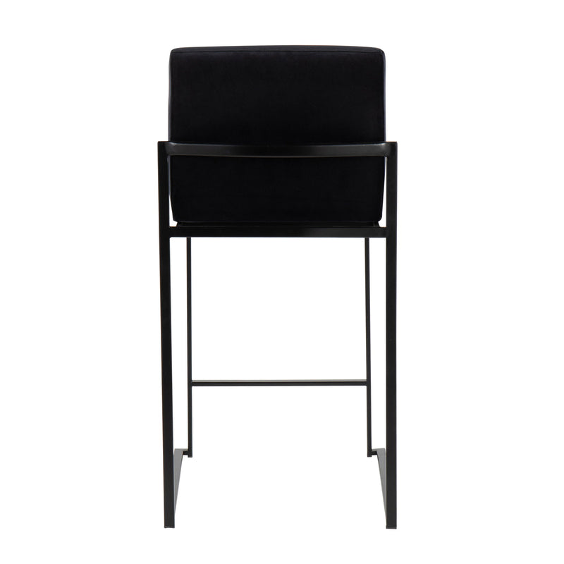 Lumi Source Fuji modern high-back counter stool set with sleek design and contemporary style, showcasing comfortable seating and sturdy construction.