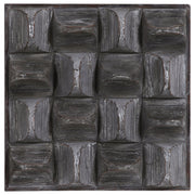 Uttermost Pickford wood wall decor featuring interlocking wooden panels with natural finish, ideal for modern interior wall design