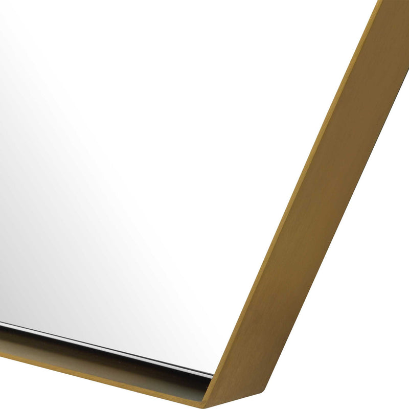 Ankara - Brass Hexagon Mirror
