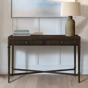 Fluted - 2 Drawer Storage Console Table - Brown - R&R Furniture Gallery (Fountain Valley, CA)