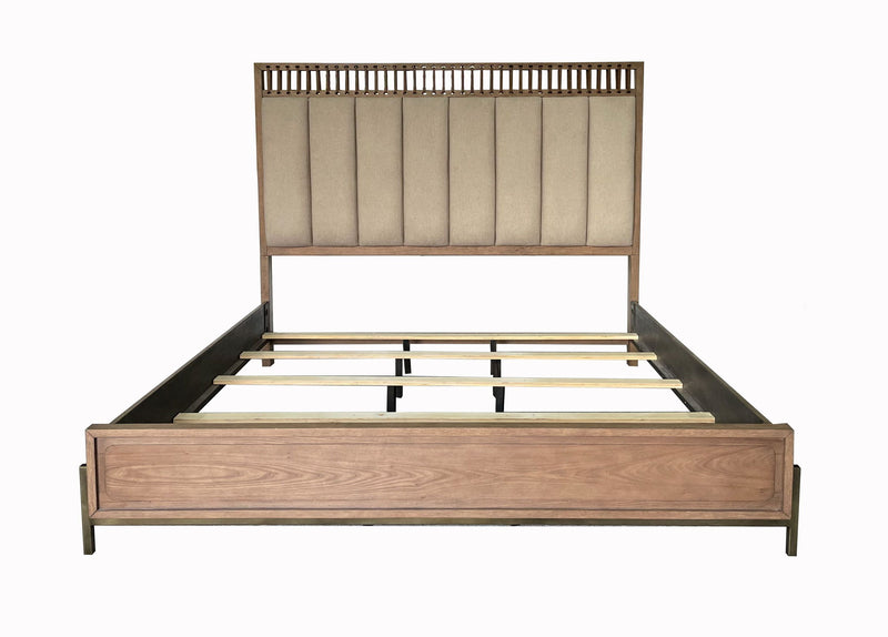 Elegant Design Upholstered And Strap Panel Bed - R&R Furniture Gallery (Fountain Valley, CA)