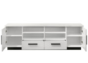 Matilda - TV Stand With Drawers - White Finish - R&R Furniture Gallery (Fountain Valley, CA)
