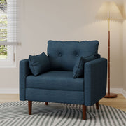 Enchantica - Upholstered Fabric Club Chair With Button Tufted And 2 Accent Pillows - R&R Furniture Gallery (Fountain Valley, CA)