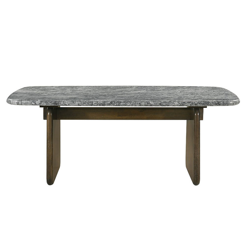 Dillon - Dining Table With Marble Top - Natural / Walnut - R&R Furniture Gallery (Fountain Valley, CA)