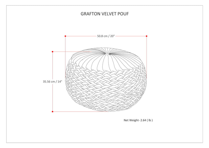 Grafton - Handcrafted Round Pouf - R&R Furniture Gallery (Fountain Valley, CA)