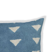 Indigo - Triangles Cotton Square Accent Pillow - Indigo - R&R Furniture Gallery (Fountain Valley, CA)