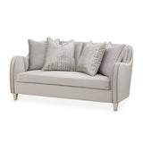 Roxbury Park - Velvet Loveseat - Steel / Slate - R&R Furniture Gallery (Fountain Valley, CA)