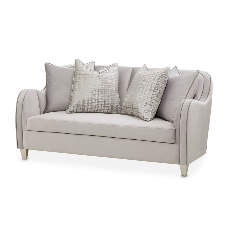 Roxbury Park - Velvet Loveseat - Steel / Slate - R&R Furniture Gallery (Fountain Valley, CA)