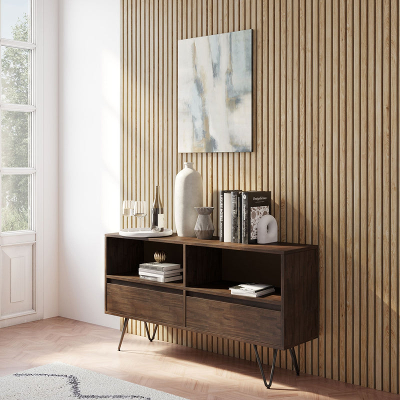 Chase - Low Bookcase - Rustic Natural Aged Brown - R&R Furniture Gallery (Fountain Valley, CA)