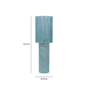 TOV Furniture Mondada concrete floor lamp with modern cylindrical design and textured gray finish in a stylish living space.