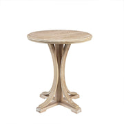 Accent Table Round Rustic Ash Veneer Reclaimed Wheat - Natural - R&R Furniture Gallery (Fountain Valley, CA)
