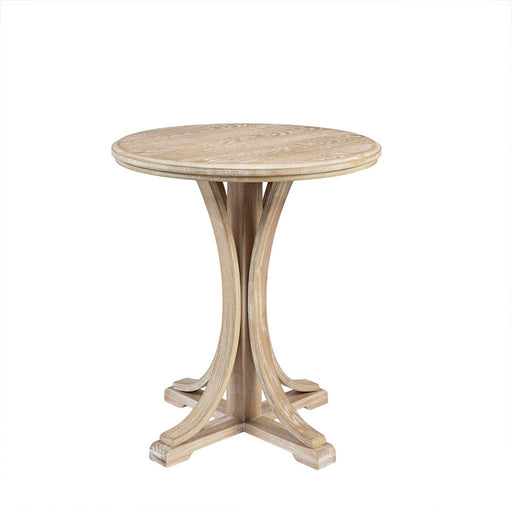 Accent Table Round Rustic Ash Veneer Reclaimed Wheat - Natural - R&R Furniture Gallery (Fountain Valley, CA)