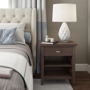 Artisan - Bedside Table - Warm Walnut Brown - R&R Furniture Gallery (Fountain Valley, CA)