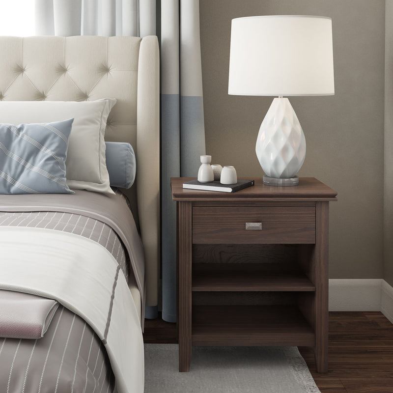Artisan - Bedside Table - Warm Walnut Brown - R&R Furniture Gallery (Fountain Valley, CA)
