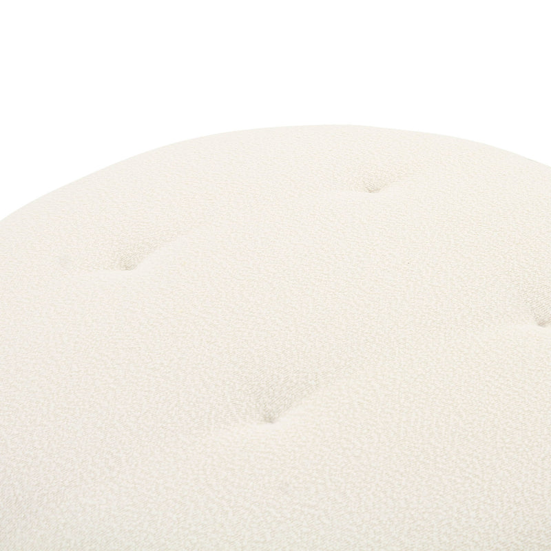 Fickle - Swivel Ottoman - Cream - R&R Furniture Gallery (Fountain Valley, CA)