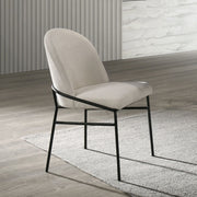 Lark - Side Chair (Set of 2) - White / Black - R&R Furniture Gallery (Fountain Valley, CA)