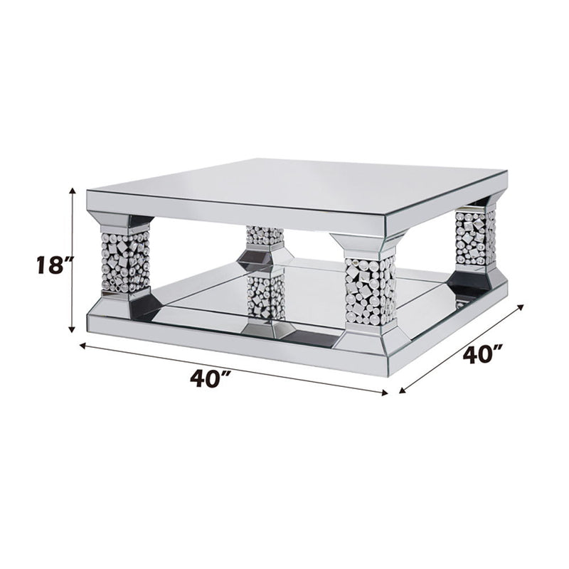 Kachina - Coffee Table - Mirrored & Faux Gems - R&R Furniture Gallery (Fountain Valley, CA)