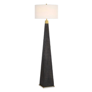 Lathey - Tapered Floor Lamp - Black