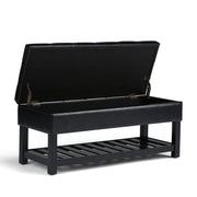Saxon - Upholstered Transitional Storage Ottoman Bench - R&R Furniture Gallery (Fountain Valley, CA)