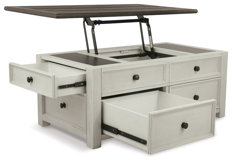 Bolanburg - Lift Top Cocktail Table - White / Brown / Beige - R&R Furniture Gallery (Fountain Valley, CA)