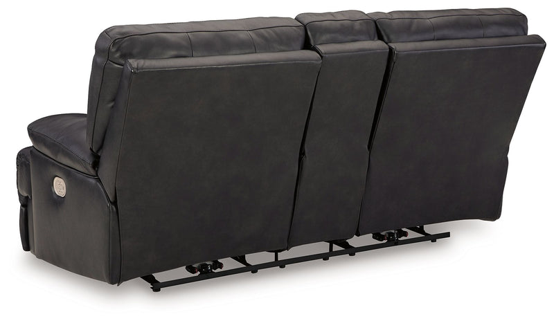 Mountainous - Power Reclining Loveseat With Console /Adj Headrest - Eclipse - R&R Furniture Gallery (Fountain Valley, CA)
