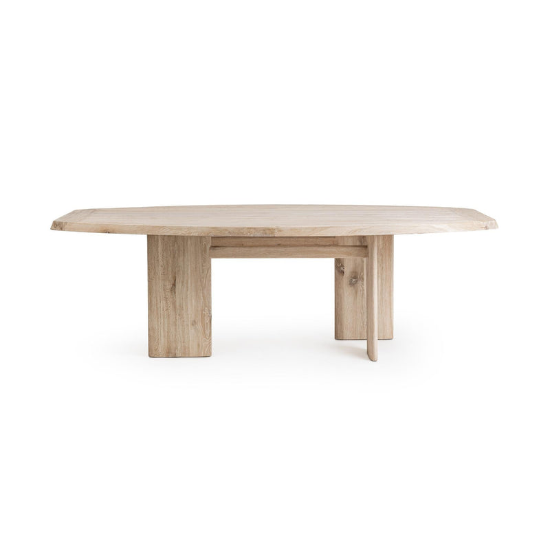 Classic Home Sorento dining table with wooden surface and sturdy legs, ideal for modern and contemporary dining rooms.