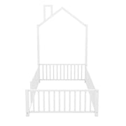 Metal House Platform Bed With Guardrail And Chimney - R&R Furniture Gallery (Fountain Valley, CA)
