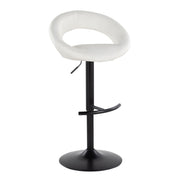 Set of two Lumi Source Posh contemporary adjustable barstools with swivel, rounded T footrest, perfect for modern kitchen or bar area.