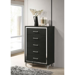 Malcolm - 5 Drawer Bedroom Chest - Black